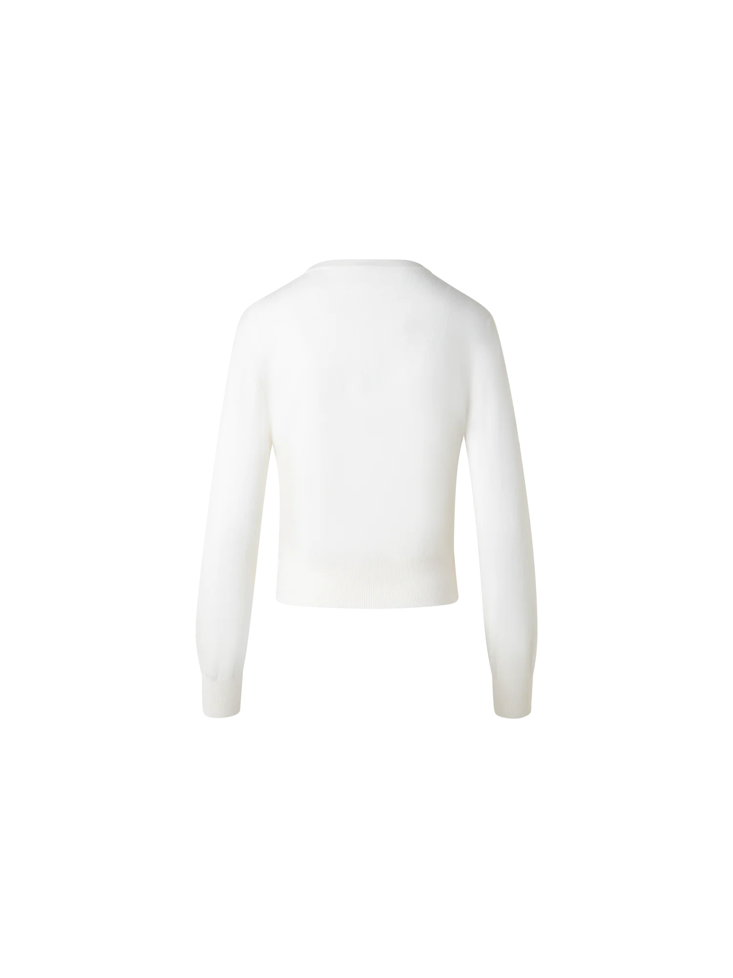 Cashmere Sweater with Fine Sheer Stripe - Image 4