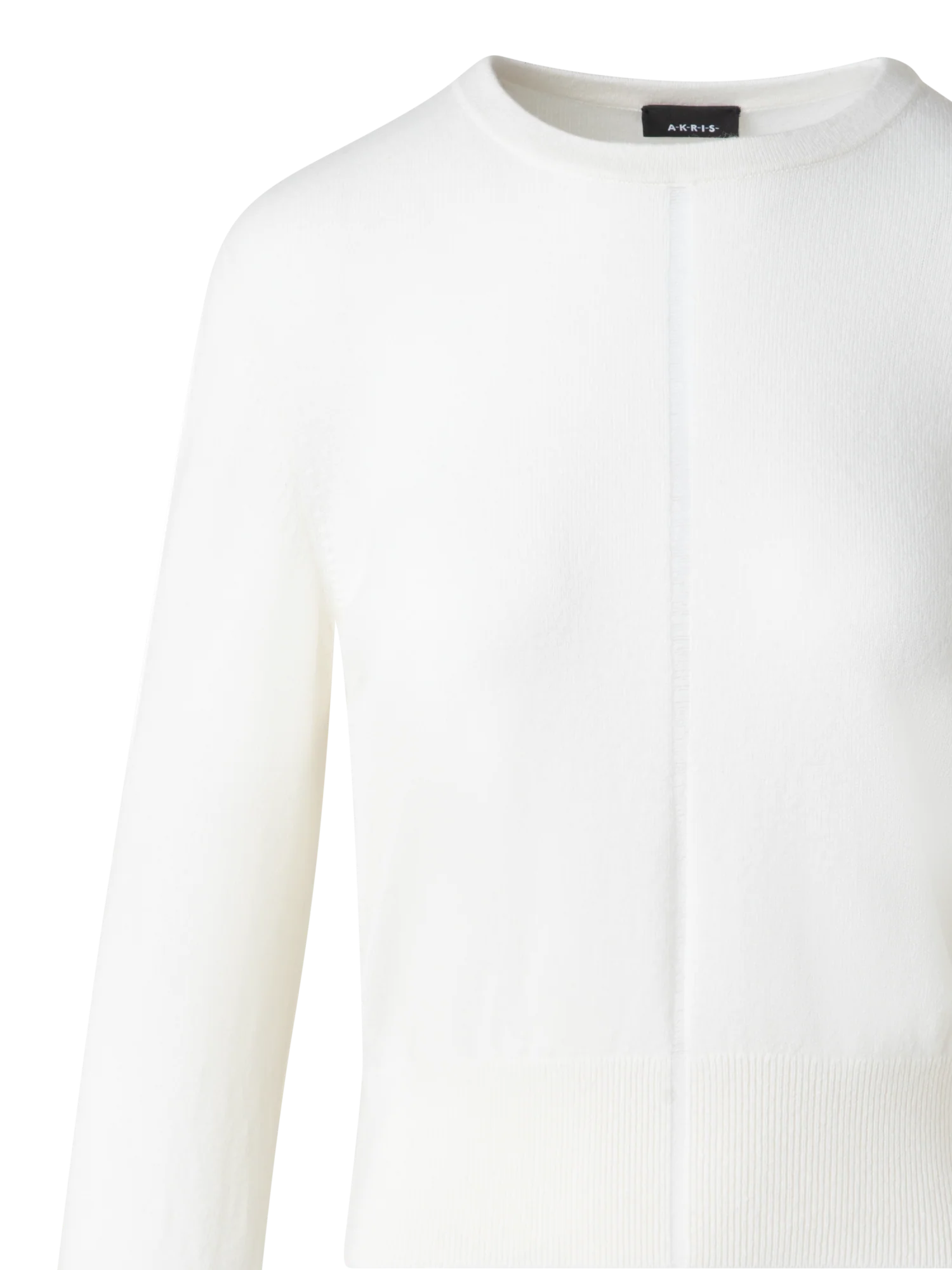 Cashmere Sweater with Fine Sheer Stripe - Image 5