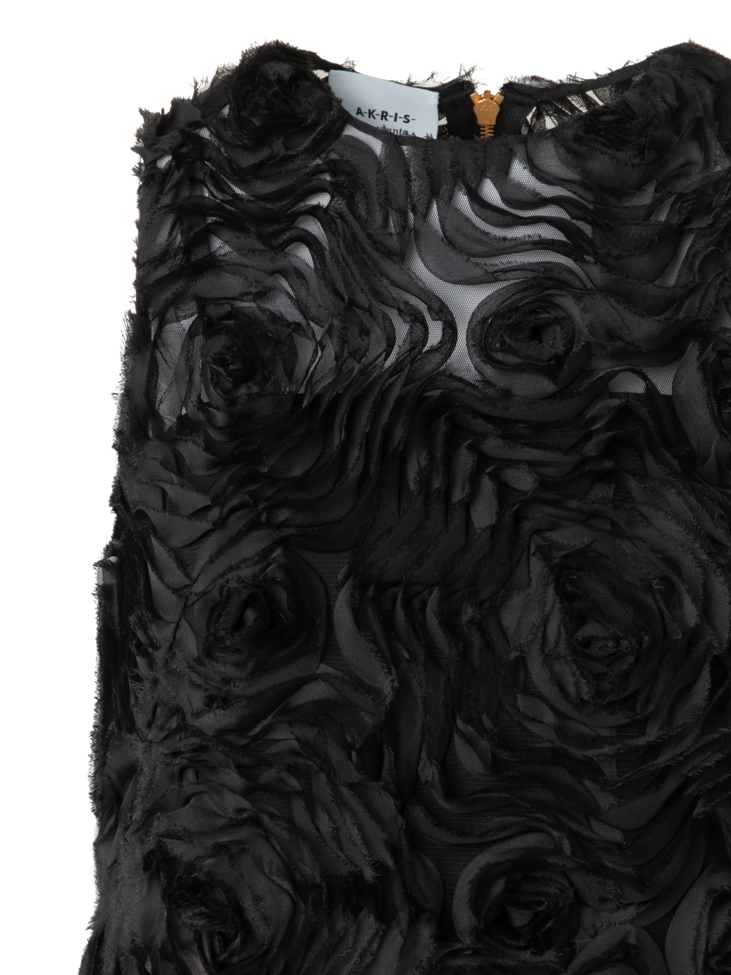 Cocktail Dress with 3D Carnation Embroidery - Image 5