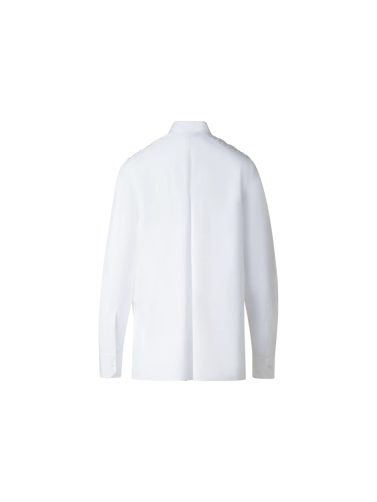 Cotton Blouse with Gathered Shoulder Detail - Image 3