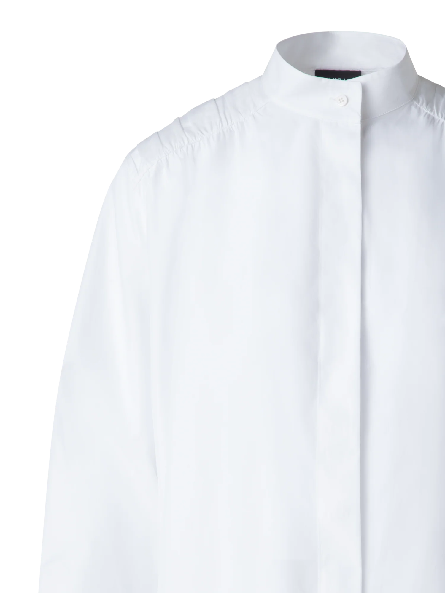 Cotton Blouse with Gathered Shoulder Detail - Image 4