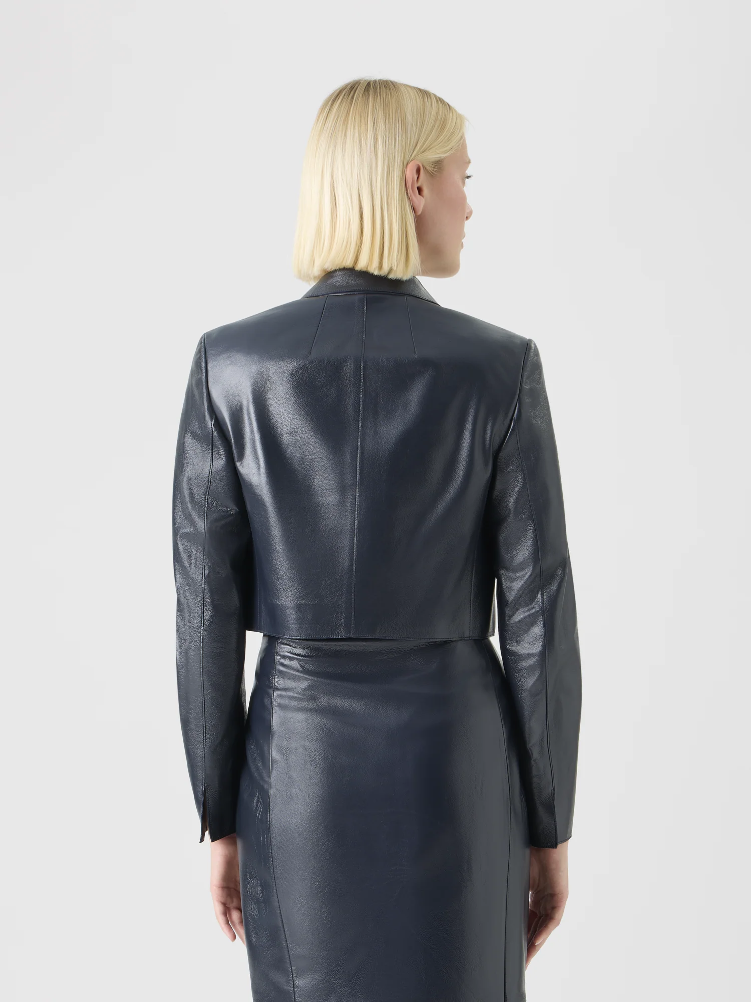 Lacquered Nappa Short Jacket - Image 4