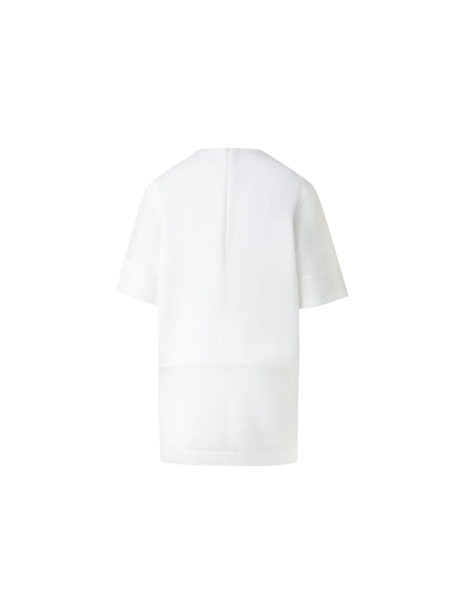 Linen Tunic Blouse with Sheer Sleeves and Side - Image 4