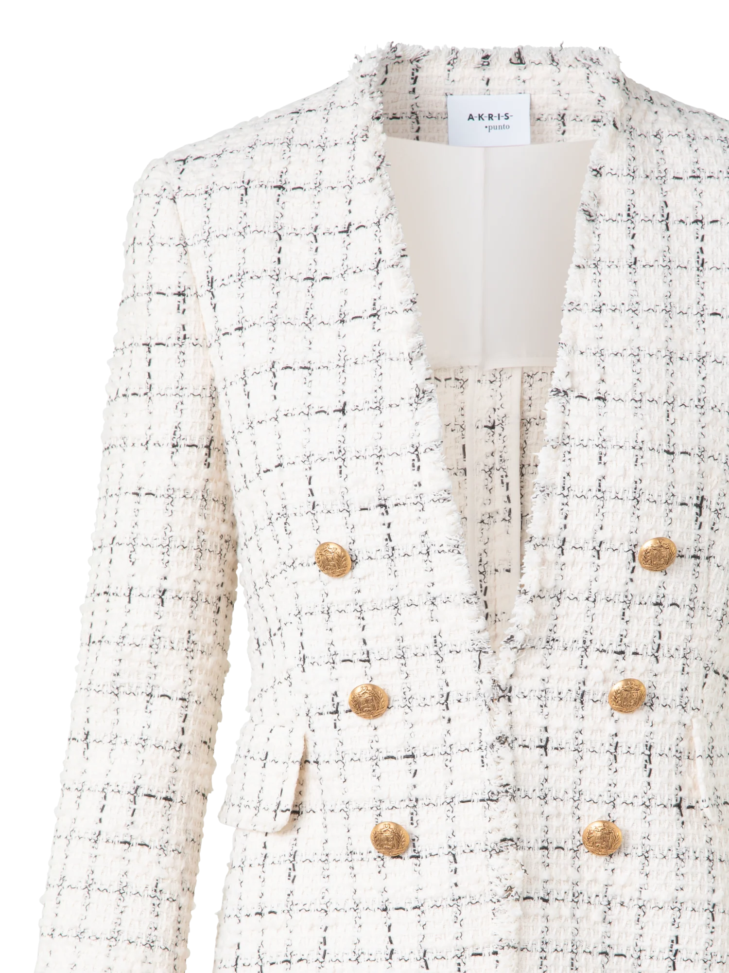 Long Chunky Tweed Jacket - Image 4