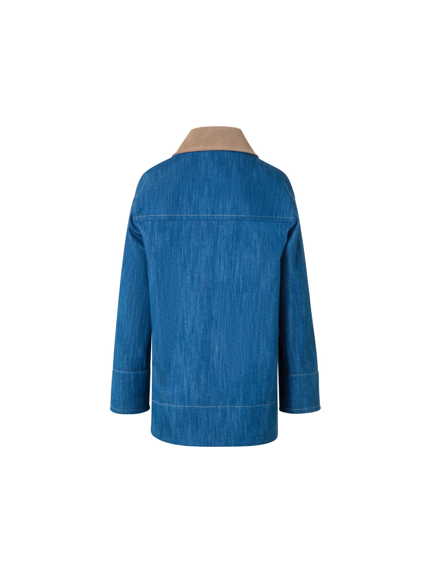 Oversized Cotton Stretch Denim Parka - Image 4