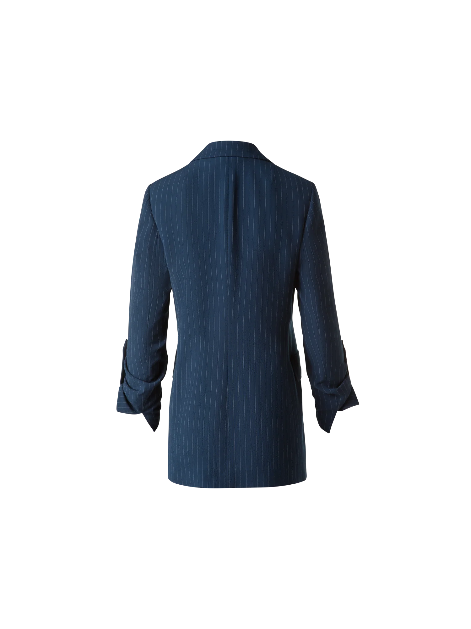 Relaxed Boyfriend Blazer in Striped Cool Wool - Image 4