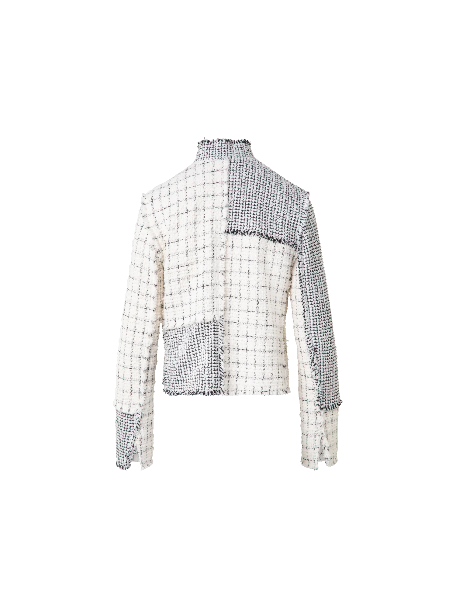 Short Jacket in Patchwork Tweed - Image 4