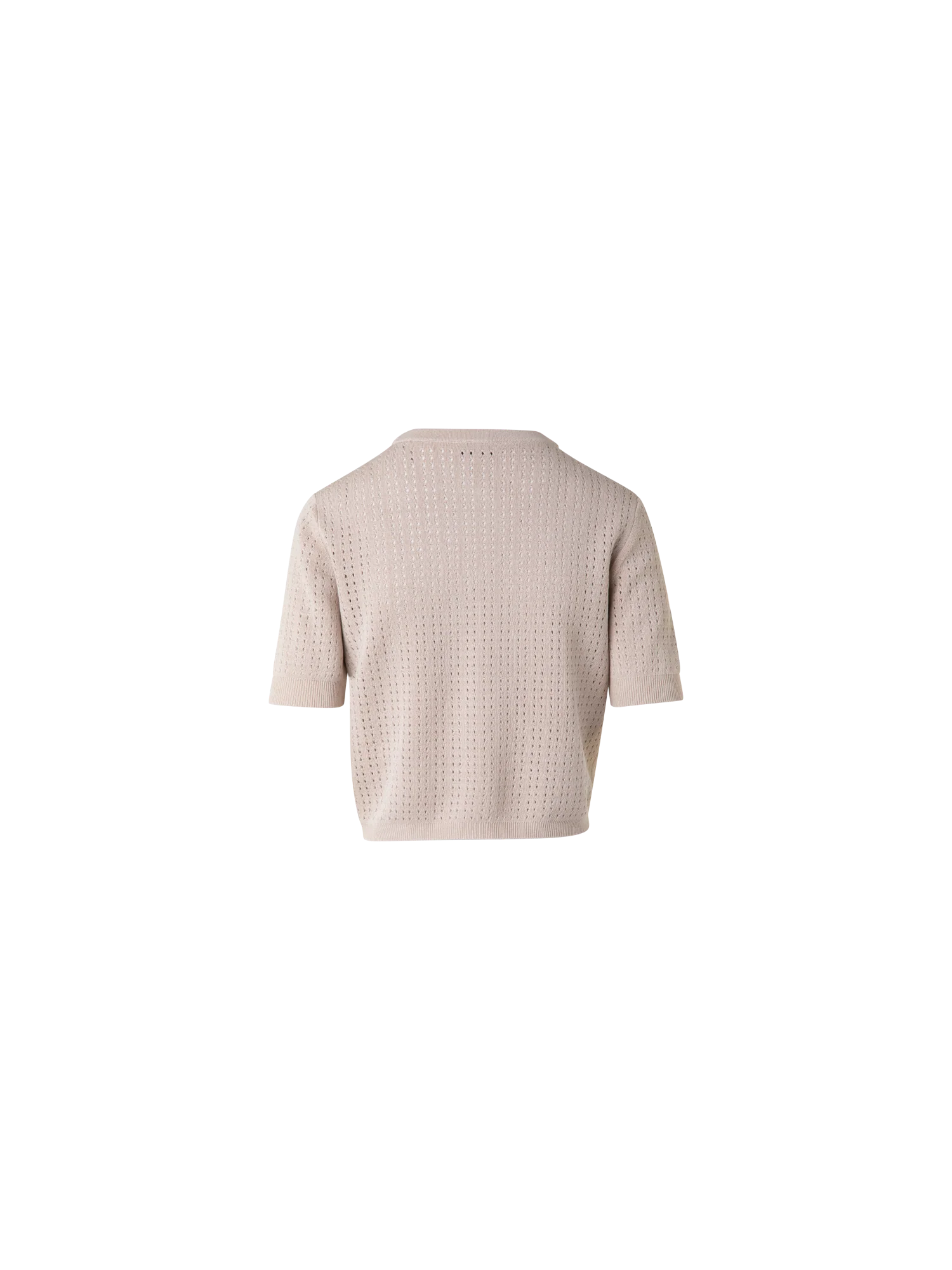 Short Sleeve Knit Cardigan in Silk Cotton - Image 3