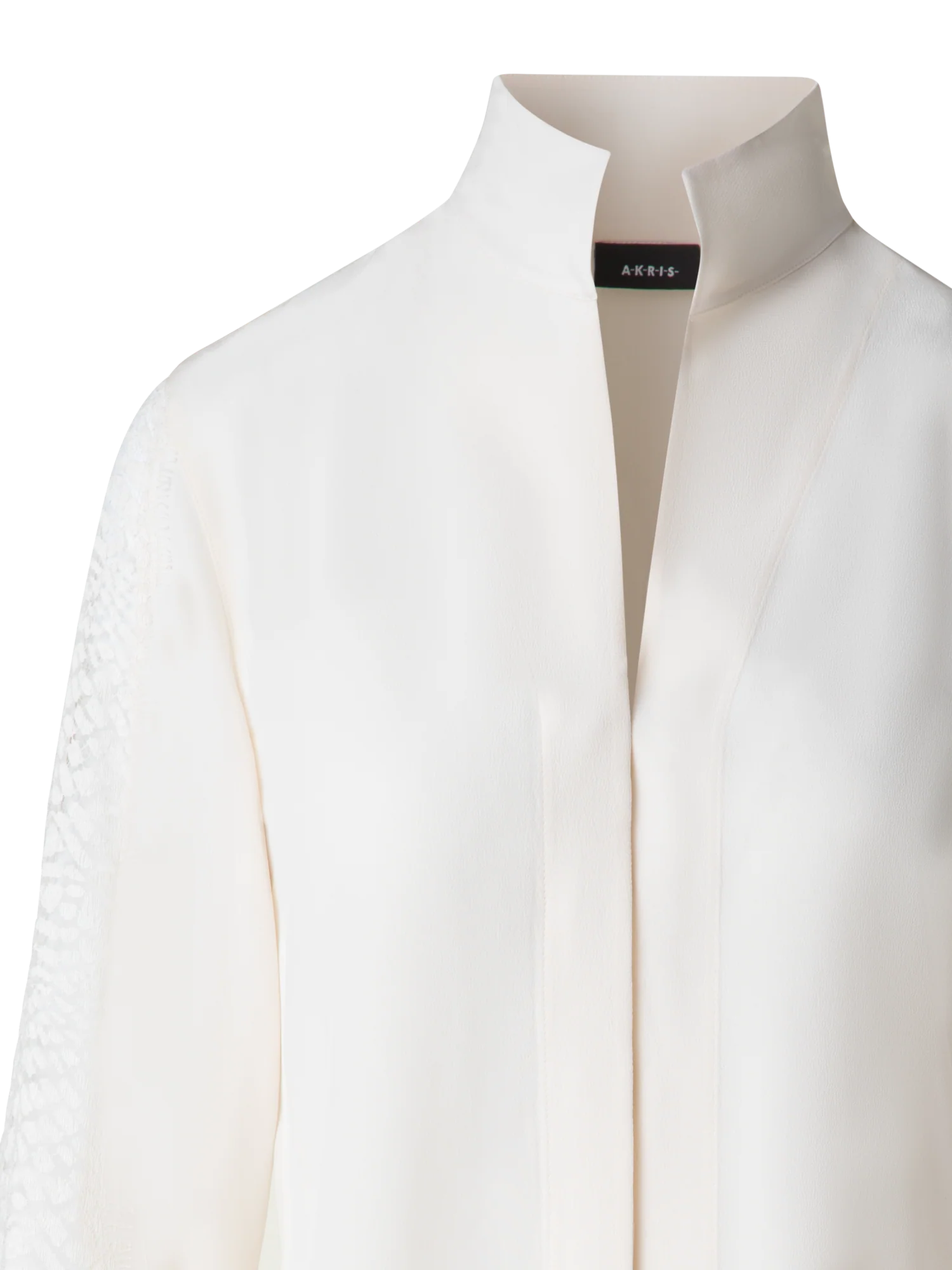 Silk Blouse with Wave Lace - Image 4