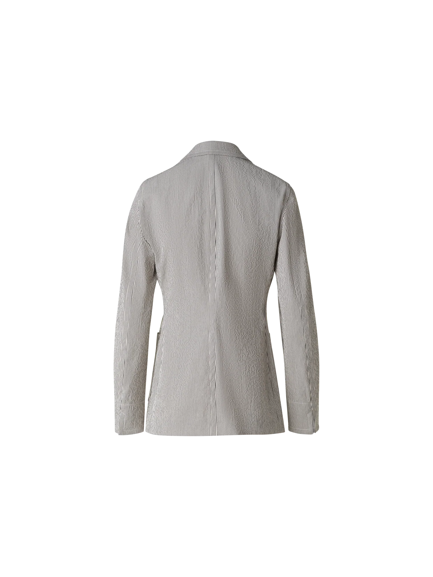 Single Breasted Blazer in Cotton Seersucker - Image 3