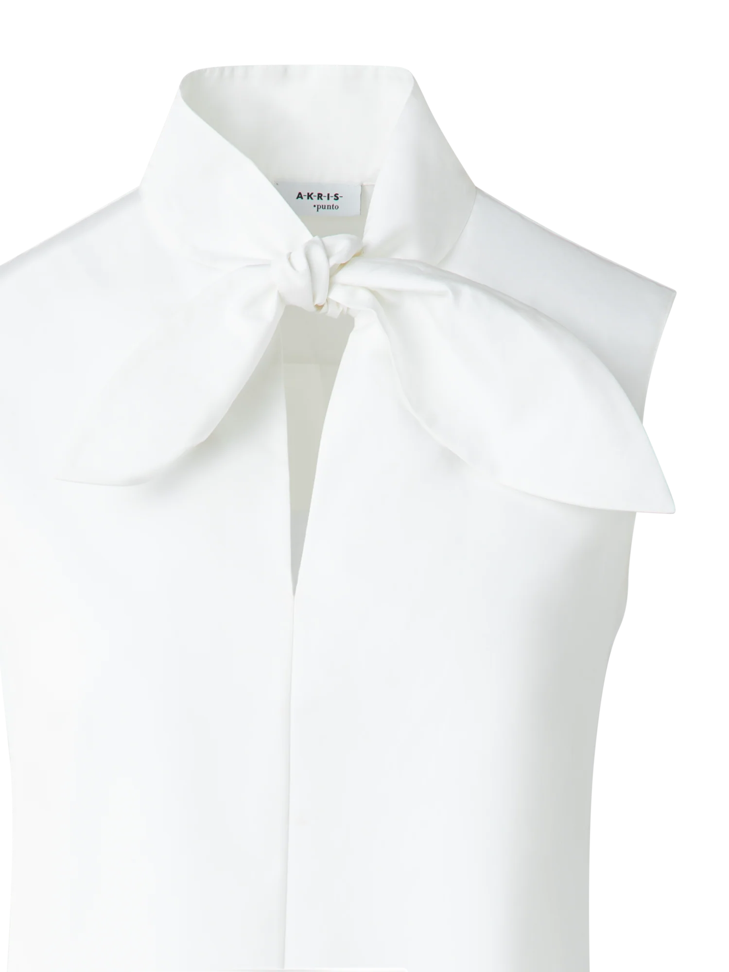 Sleeveless Cotton Tie Knot Blouse - Image 6
