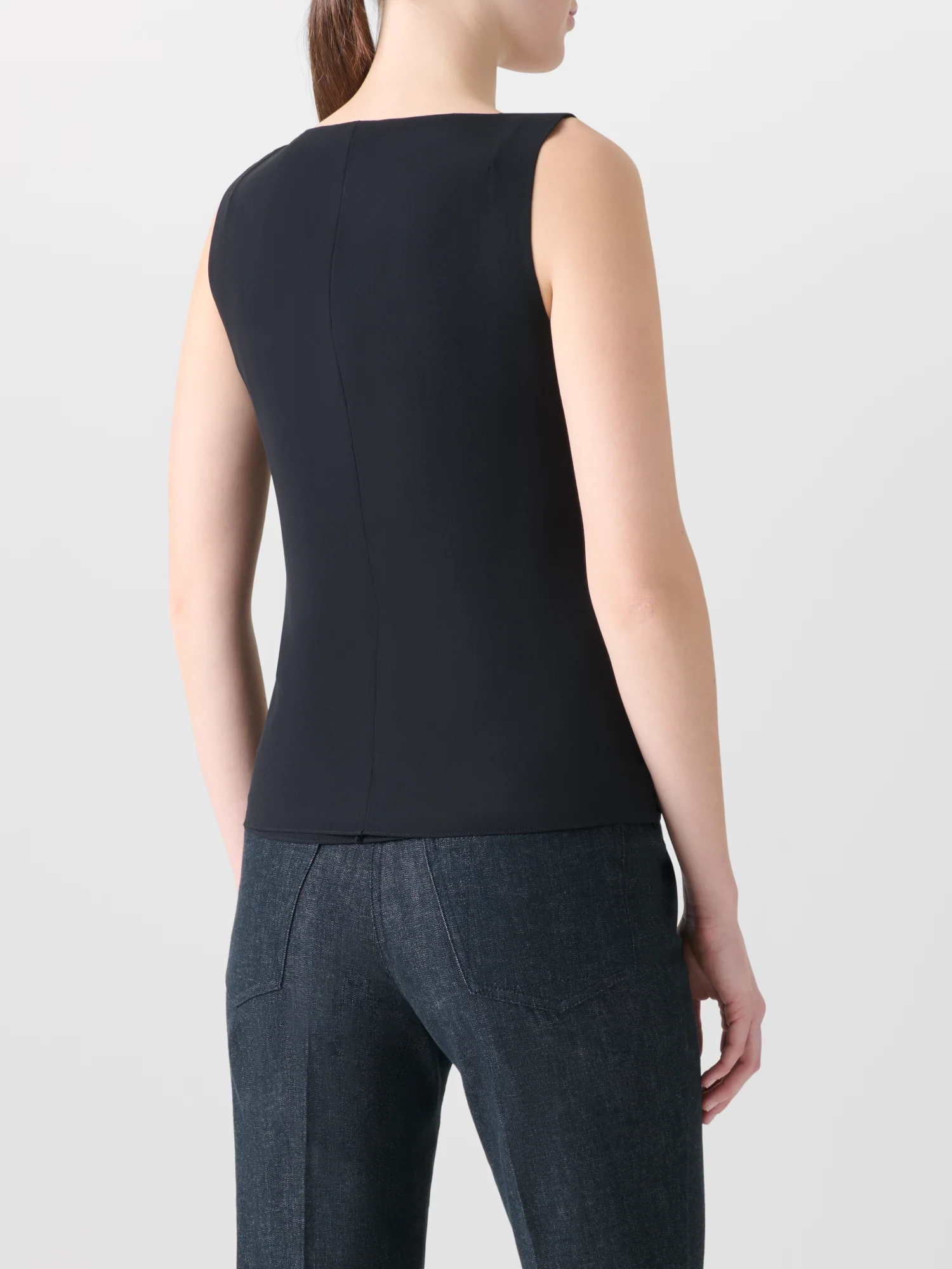Sleeveless Silk Georgette Top - Image 5