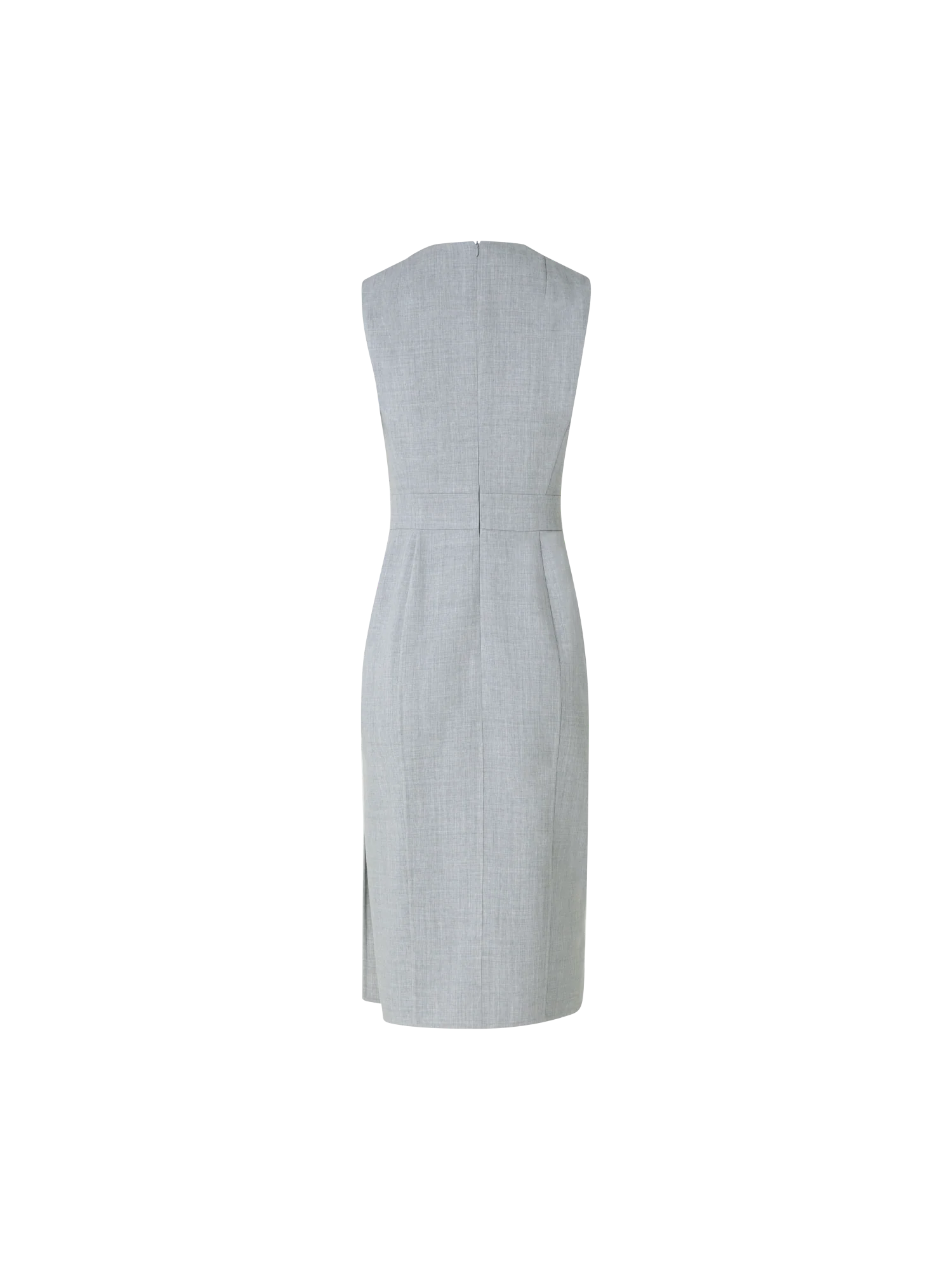 Sleeveless Wool Double-Face Sheath Dress - Image 3