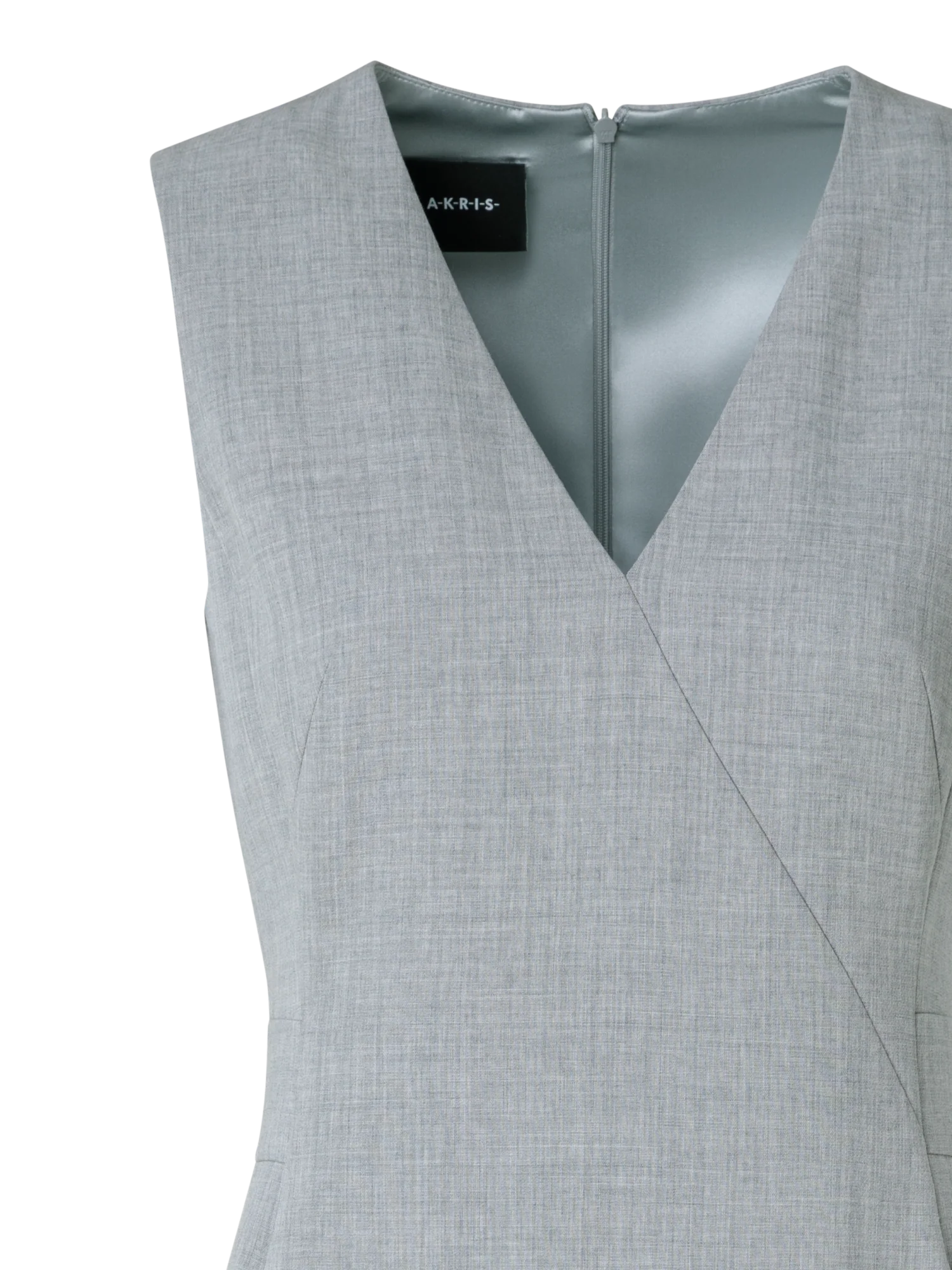 Sleeveless Wool Double-Face Sheath Dress - Image 4