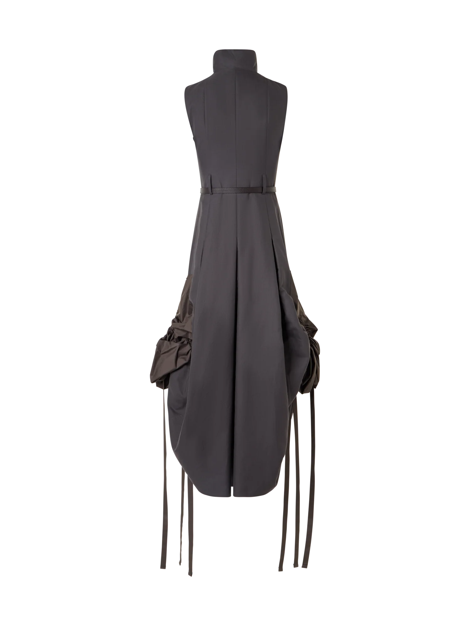 Cotton Midi Dress With Drawstrings - Image 4
