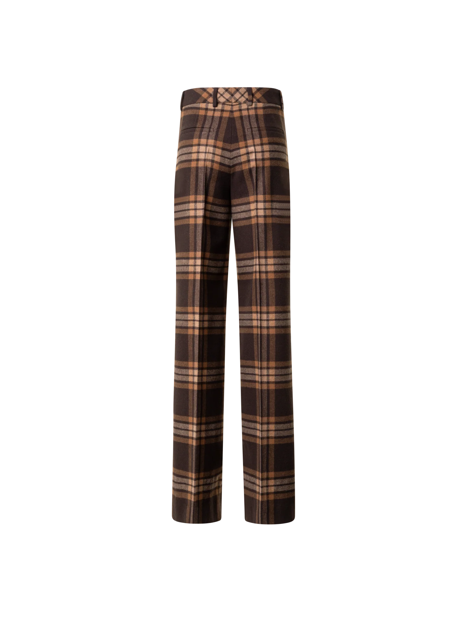 Wide Wool Flannel Check Pants - Image 3